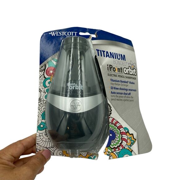 Westcott Titanium Bonded NonStick iPoint Orbit Electric Pencil Sharpener NEW - Picture 2 of 9